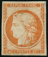 ** N°5g 40c Orange, Réimp - TB - 1849-1850 Cérès