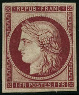 ** N°6F 1F Carmin, Réimp - TB - 1849-1850 Cérès