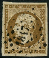 Oblit. N°9 10c Bistre - TB - 1852 Louis-Napoleon