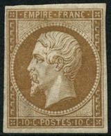 ** N°13A 10c Bistre, Type I - TB - 1853-1860 Napoléon III.