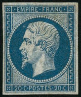 ** N°14A 20c Bleu, Type I - TB - 1853-1860 Napoleone III