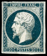 ** N°14Af 20c Bleu Laiteux - TB - 1853-1860 Napoleone III