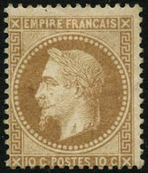 * N°28A 10c Bistre, Type I - TB - 1863-1870 Napoléon III Lauré