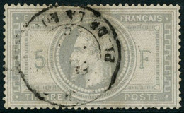 Oblit. N°33 5F Empire, Petit Pelurage Au Verso - B - 1863-1870 Napoléon III Con Laureles