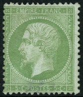 * N°35 5c Vert Pâle S/bleu - TB - 1863-1870 Napoleon III With Laurels