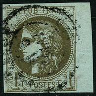 Oblit. N°39Cc 1c Olive-bronze R3 - TB - 1870 Bordeaux Printing