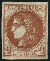 ** N°40B 2c Brun-rouge, R2 - TB - 1870 Emission De Bordeaux
