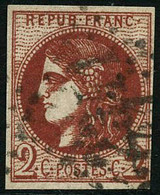 Oblit. N°40Bf 2c Rouge-brique Foncé - TB - 1870 Emission De Bordeaux