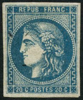 ** N°46B 20c Bleu, Type III R2 - TB - 1870 Emisión De Bordeaux