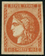 ** N°48 40c Orange, Signé JF Brun - TB - 1870 Emisión De Bordeaux