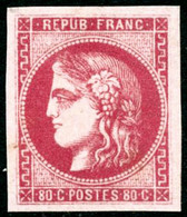 * N°49 80c Rose, Signé Brun - TB - 1870 Uitgave Van Bordeaux