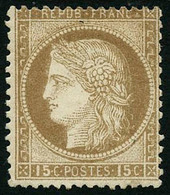 * N°55 15c Bistre, Signé Calves - TB - 1871-1875 Cérès