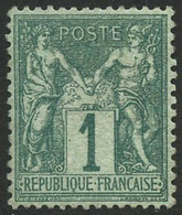 ** N°61 1c Vert - TB - 1876-1878 Sage (Tipo I)