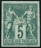 ** N°64a 5c Vert ND, Certif Robineau - TB - 1876-1878 Sage (Tipo I)