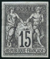 ** N°66a 15c Gris ND, Certif Robineau - TB - 1876-1878 Sage (Type I)