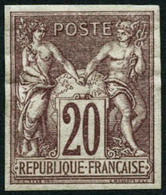 ** N°67a 20c Brun-lilas, Certif Robineau - TB - 1876-1878 Sage (Type I)