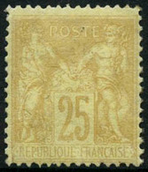 ** N°92 25c Bistre S/jaune - TB - 1876-1898 Sage (Tipo II)