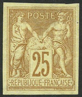 (*) N°92d 25c Bistre S/jaune, (granet) Normalement SG - TB - 1876-1898 Sage (Tipo II)