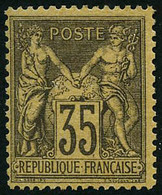 * N°93 35c Violet-noir S/jaune - TB - 1876-1898 Sage (Type II)