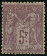 ** N°95 5F Violet S/lilas, Pièce De Luxe - TB - 1876-1898 Sage (Tipo II)
