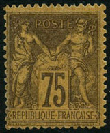 ** N°99 75c Violet S/orange, Signé JF Brun - B - 1876-1898 Sage (Type II)