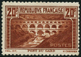 ** N°262B 20F Pont Du Gard, Dent 11, Signé Brun - TB - Altri & Non Classificati