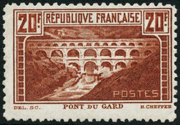 ** N°262B 20F Pont Du Gard, Dent 11, Signé Brun - TB - Otros & Sin Clasificación