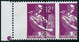 ** N°1116 12F Lilas-rose, Paire Superbe Piquage à Cheval - TB - Autres & Non Classés