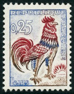 ** N°1331d 25c Coq Fluo, Signé JF Brun - TB - Other & Unclassified