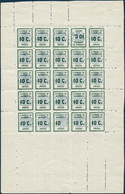 ** N°1 10c Vert Et Outremer, Feuille Complète - TB - Andere & Zonder Classificatie