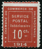 ** N°1 10c Vermillon, Signé Brun - TB - Francobolli Di Guerra