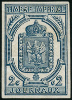 ** N°2 2c Bleu, Pièce De Luxe - TB - Newspapers