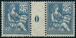 ** N°114 25c Bleu, Paire Mill 0 - TB - Millesimes