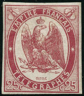 ** N°1 25c Rouge Carmin, Signé Brun - TB - Telegraph And Telephone