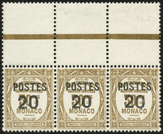 ** N°143a 20c/30c Bistre, Bande De 3 Dont La Variété Petit Zéro - TB - Other & Unclassified