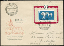 Lettre N°14 Bloc De L'expo De Lucerne 1951 S/lettre - TB - Autres & Non Classés