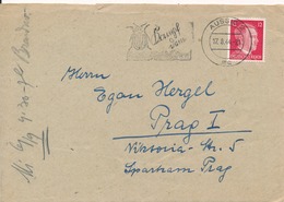 N0613 - Germany / Sudetenland (1944) Aussig 2: Colorado Potato Beetle (machine Postmark!); Letter; Tariff: 12 Pf - Région Des Sudètes