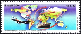 BRAZIL #2784  - SPECIAL  EXPORTATION PROGRAM   - MERCHANT SHIP - AIRPLANE - 1v  2001  - MINT - Ungebraucht