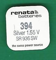 PILE V 394 SR 936 SW WATCH BATTERIES  RENATA QUARTZ ORIGINE NEUF - Supplies And Equipment