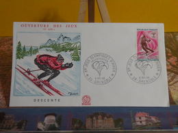 Jeux Olympiques D'Hiver (Descente) - 38 Grenoble - 6.2.1968 FDC 1er Jour N°629 A - Coté 1,50€ - Winter 1968: Grenoble