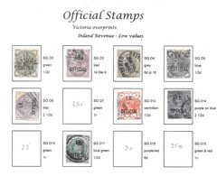 Inland Revenue - Queen Victoria  Low Values - Short Set Of 8 Stamps - See SCAN - Service