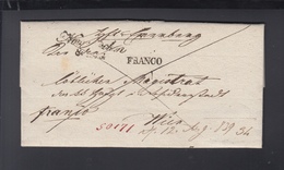 Österreich Faltbrief1839 Franco Nach Wien - ...-1850 Vorphilatelie
