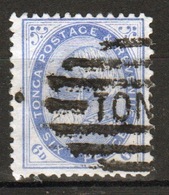 Tonga 1886 Single 6d Blue Stamp Showing King George I. - Tonga (...-1970)