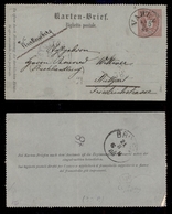 ANTICHI STATI - AUSTRIA TERRITORI ITALIANI - Varn - Biglietto Postale Da 5 Kreuzer Per Stoccarda Del 21.8.88 - Andere & Zonder Classificatie