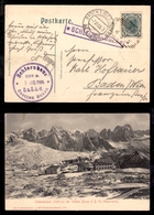 ANTICHI STATI - AUSTRIA TERRITORI ITALIANI - Schlernhauser (P.ti 3) - Cartolina Panoramica Per Baden Del 7.8.05 - Sonstige & Ohne Zuordnung