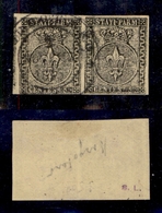 ANTICHI STATI - PARMA - 1852 - 5 Cent (1b - Verdino) - Coppia Orizzontale (disallineata) Usata A Borgotaro - Stampa Pove - Sonstige & Ohne Zuordnung