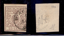 ANTICHI STATI - PARMA - 1857 - 25 Cent (10) Usato - Diena (500) - Andere & Zonder Classificatie