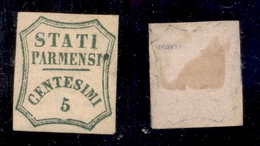 ANTICHI STATI - PARMA - Governo Provvisorio - 1859 - 5 Cent (12) Con Residui Di Carta Al Retro - Senza Gomma (1,750) - Sonstige & Ohne Zuordnung
