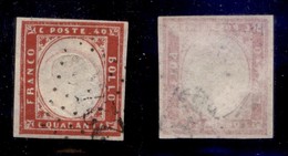 ANTICHI STATI - SARDEGNA - 2240 A Punti (Marsiglia - P.ti 11) - 40 Cent (16D) Usato - Other & Unclassified