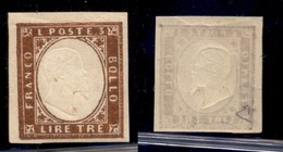 ANTICHI STATI - SARDEGNA - 1861 - 3 Lire (18A) - Gomma Originale - Diena - Autres & Non Classés